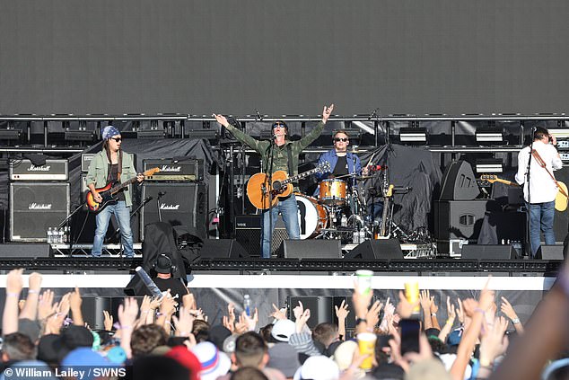 Oasis were supported by Cast and Richard Ashcroft (pictured) who opened the stage for the band's homecoming shows
