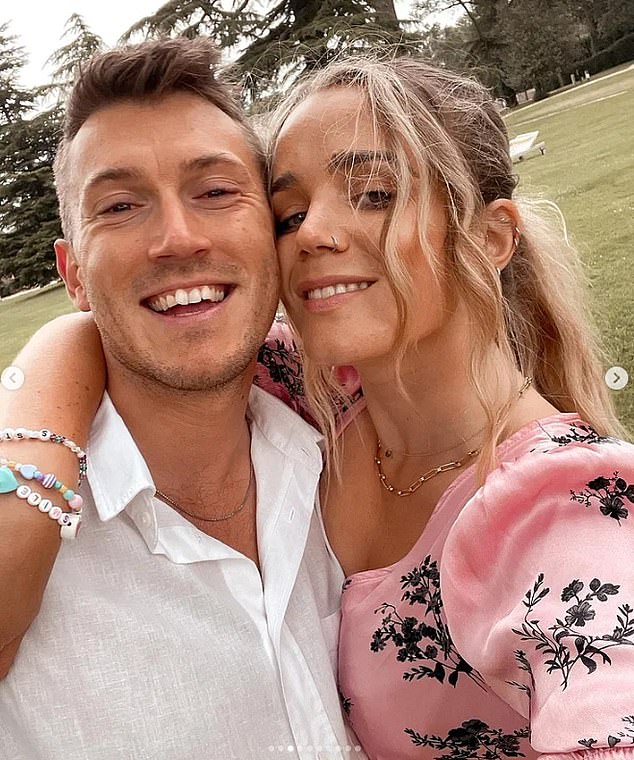 Emily Clarkson pictured with her husband Alex Andrew