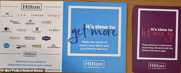 The hotel keycards in Howard Philips' possession at the time of his arrest