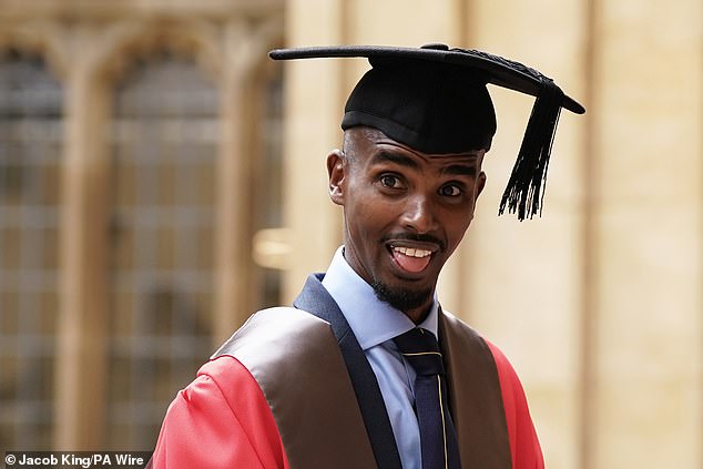 Sir Mo received an honorary degree from Oxford University