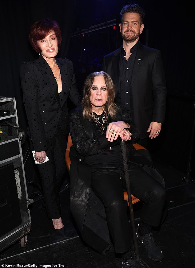 Jack then said, 'Aren't we already all suffering?' and Sharon continued to offer her view on the matter; Sharon and Ozzy seen with son Jack in 2024 in Ohio