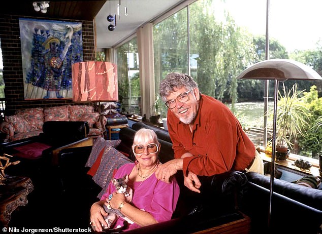 Harris and his wife Alwen pictured at the Berkshire mansion in 1995. Following his release from jail, Harris is believed to have retreated at the property