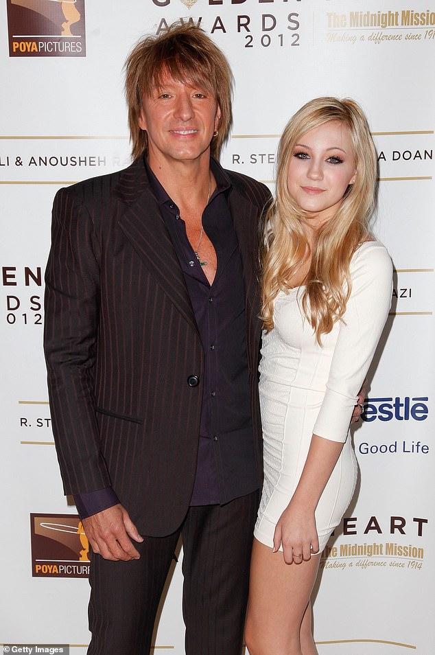 Sambora (left), pictured with his daughter Ava (right) in 2012, said his daughter factored into his decision to quit Bon Jovi