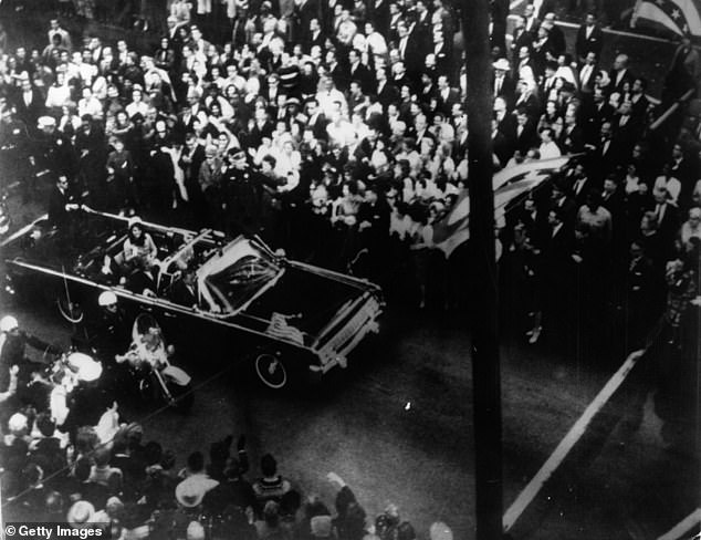 Charles, who at one time also claimed to have killed John F Kennedy, pictured shortly before his assassination in 1963, was jailed over the 1979 killing of U.S. District Judge John Wood Jr