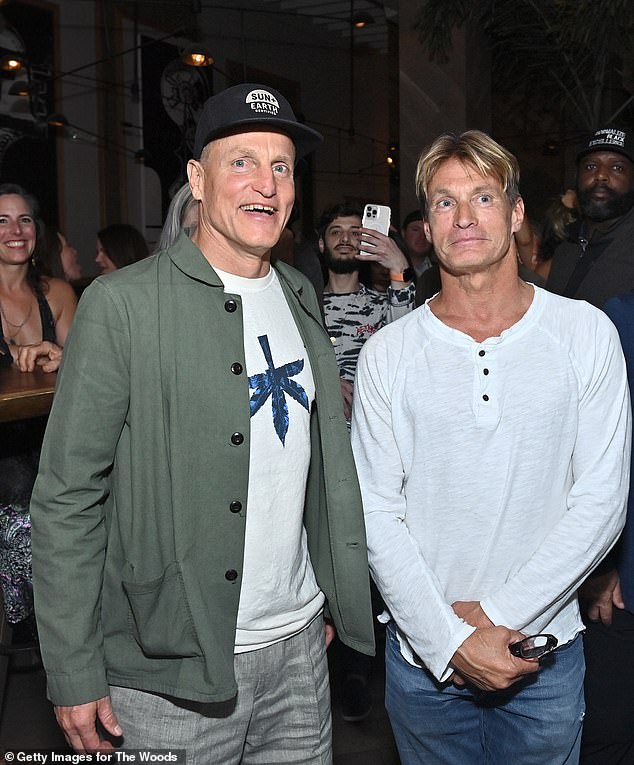 Woody pictured with brother Brett in 2002