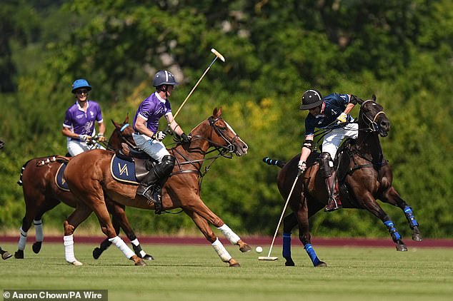 William showed off his polo skills at the annual charity match in support of 10 charities and causes supported by the Prince and Princess of Wales