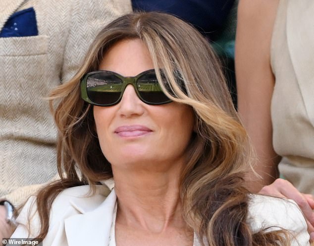 Glamourous creative and philanthropist Jemima Khan Goldsmith, 51, looks poised as she sits next to her mother