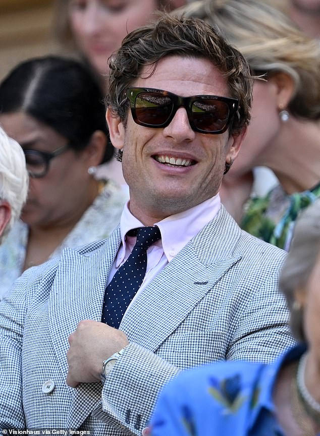 Renowned London-born actor James Norton looked dapper in a checked suit and light pink shirt