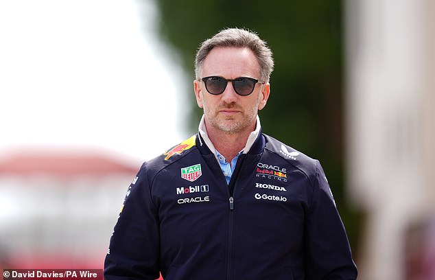 During Horner¿s time in charge, Red Bull won eight drivers¿ world championships, six constructors¿ titles and 124 races (Pictured at a race with Geri last year)