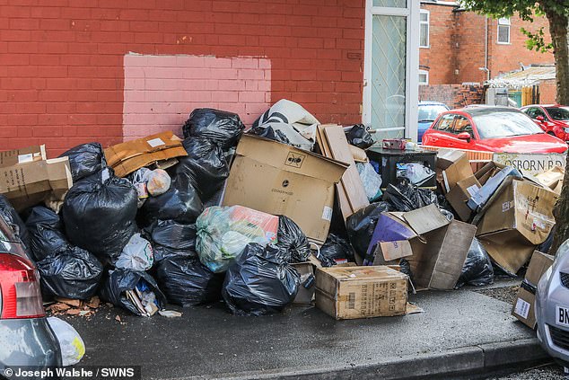 People living in Birmingham have had to endure huge rats digging through the heaps of rubbish
