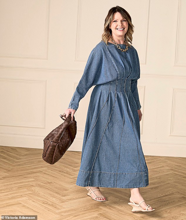 Dress, £130, Arrange, asos.com. Necklace, £12, accessorize.com. Sunglasses (in hand), £2.50, primark.com. Bag, £35, next.co.uk. Sandals, £40, riverisland.com