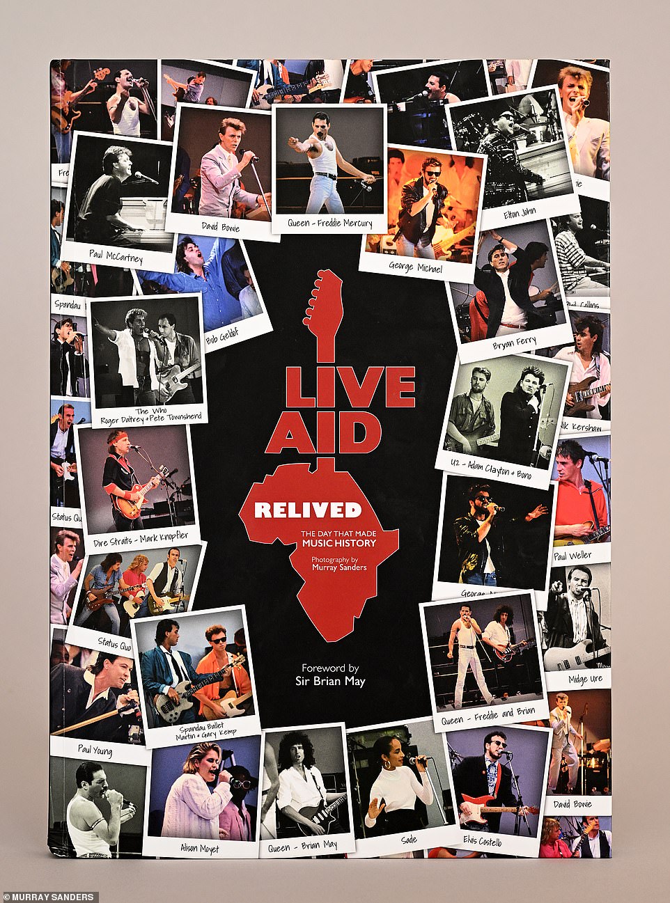 The cover of Murray Sanders' new book Live Aid Relived - with a foreword by Sir Brian May