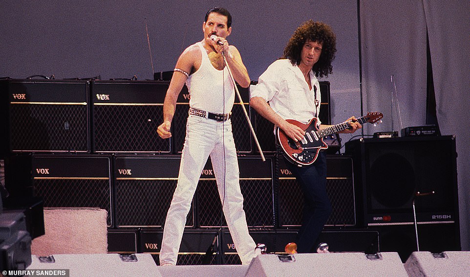 Rock legends Freddie Mercury and Brian May were unforgettable at Wembley on 13 July