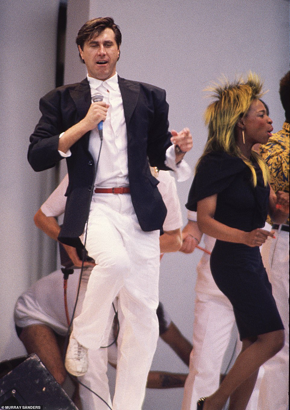 Bryan Ferry mid-set at Live Aid