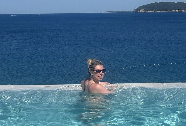 Hayley says: 'Despite the Grand Brioni being so huge, I always manage to secure a sunbed and find it surprisingly peaceful and secluded, sunbathing here constantly'