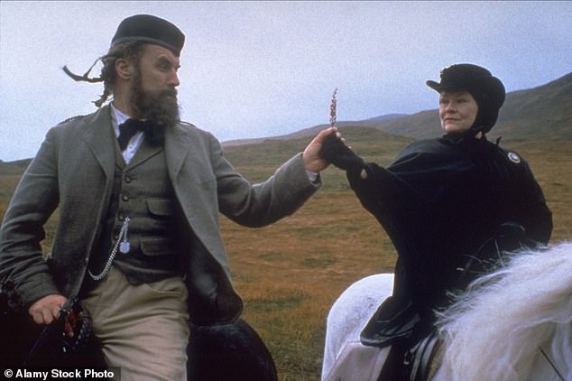 Victoria first grew close to John Brown (pictured, portrayed by Judi Dench and Billy Connolly in 1997 film Mrs Brown) after she took over the lease to the Balmoral estate in 1848, her beloved Scottish residence