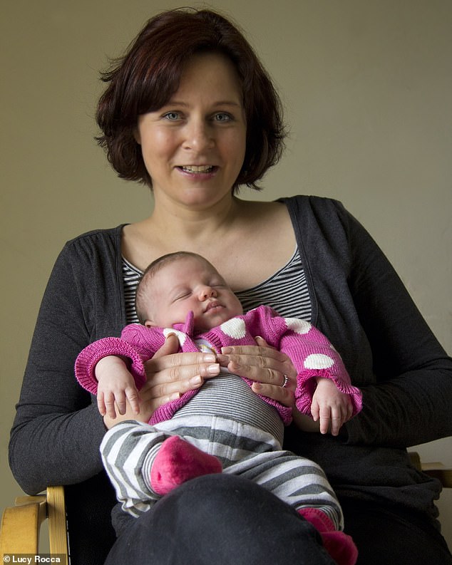 A newly sober Lucy (pictured circa 2012) with one of her daughters