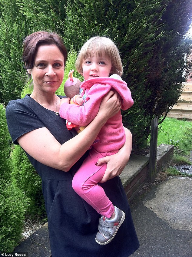 A newly sober Lucy pictured with one of her daughters