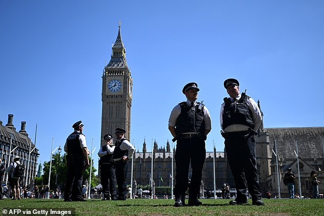 This is the second round of protests in London in support of Palestinian Action and the group have said they will continue to take to Parliament Square every week