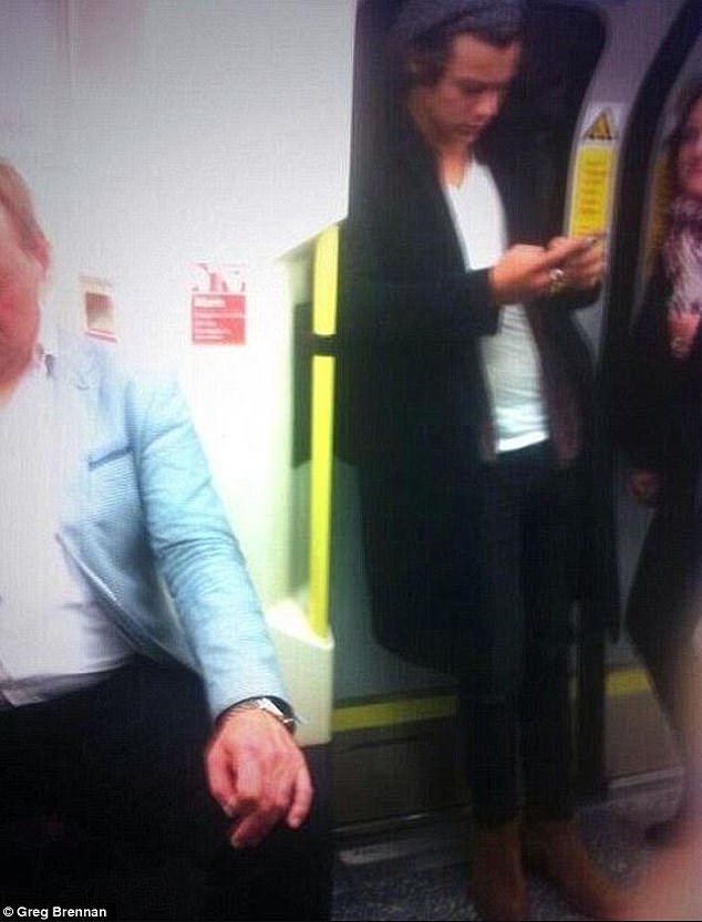 Harry Styles opted to take the tube as he headed to Sir Elton John's gig at the iTunes Festival in 2013