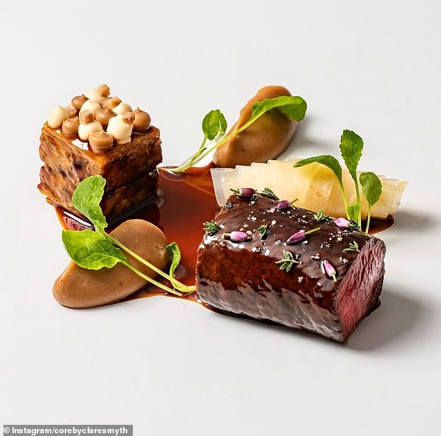 Known for its eye-catching presentation of dishes like smoked Fowey mussels or 'Rhug Estate venison (pictured), the chef offers seasonal tasting menus for £265