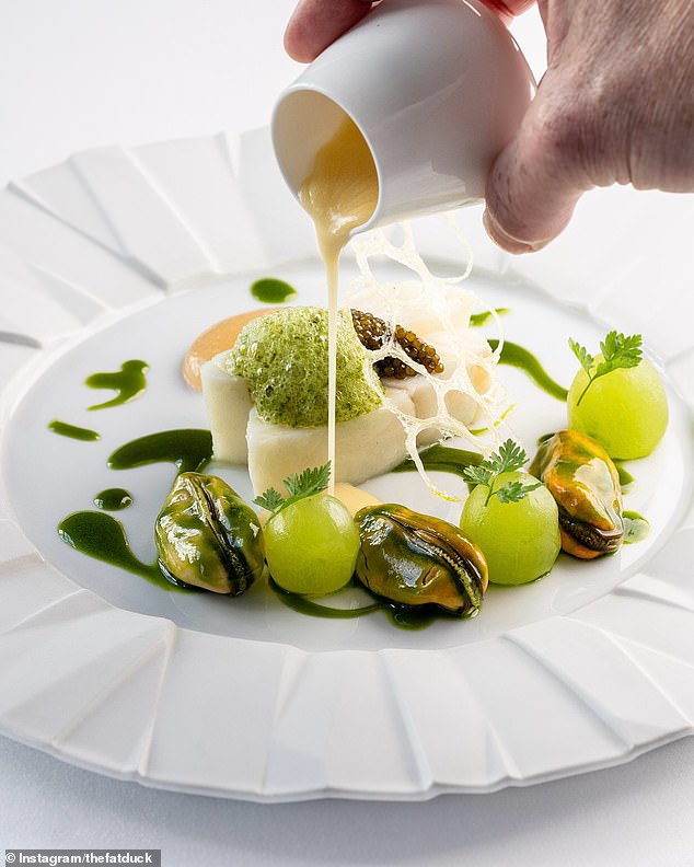 Known for its outlandish dishes including a bacon and egg ice cream and a mock turtle soup, Blumenthall also offers salmon poached in liquorice gel with vanilla mayonnaise and asparagus
