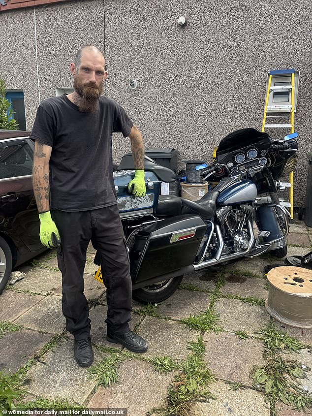Biker Richard Brixley was there that night and told MailOnline it was positively 'medieval'