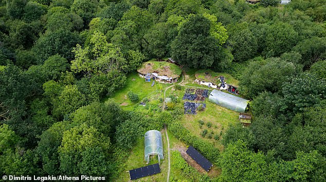One local, a former NHS hospital worker, who has raised three children at Tipi Valley since moving there as a 17-year-old, admitted she has been growing cannabis on her four-acre plot 'for years'
