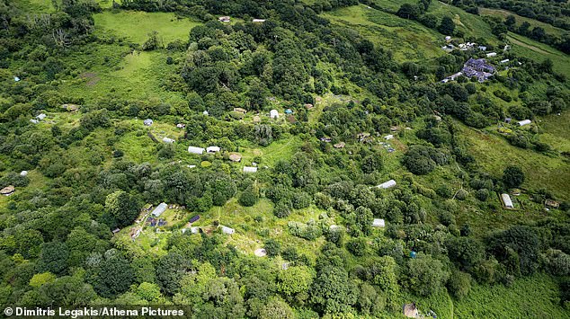 Scores of homemade greenhouses are seen in the Tipi Valley - some will be growing cannabis