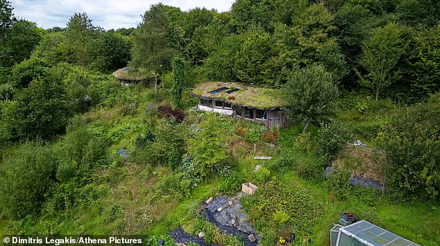 In one vegetable patch, a local is growing dozens of different vegetables, including courgettes and sugar snap peas, and fruits which she uses to produce her own wine