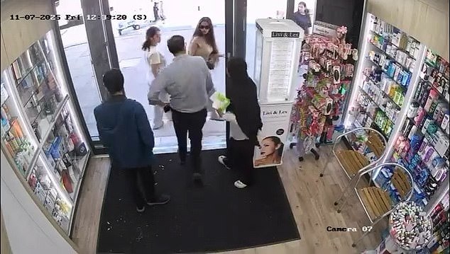 Three members of staff then followed the gang out of the shop following their 'sickening' theft