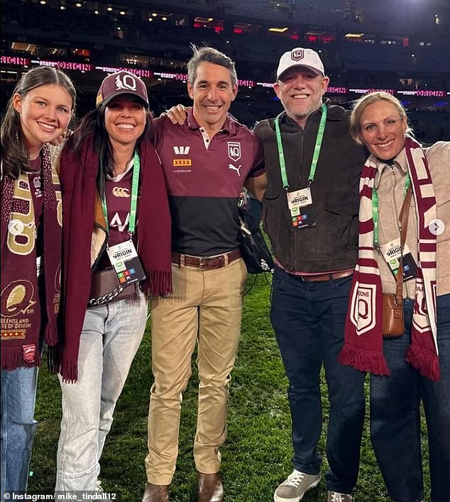 Pictured: Zara and Mike Tindall enjoying the 2025 State of Origin decider in Sydney on Wednesday