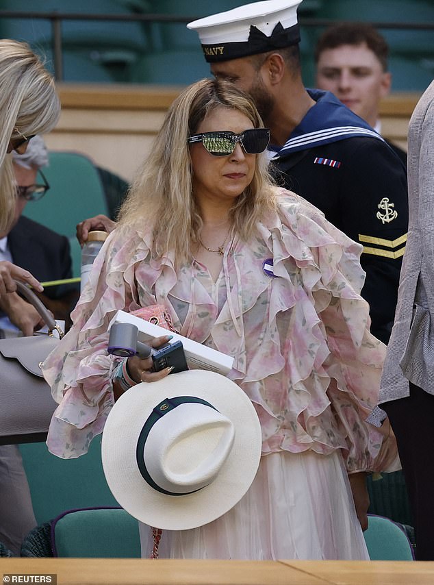 Pictured: Former tennis player and Wimbledon Champion Marion Bartoli in the Royal Box on Saturday