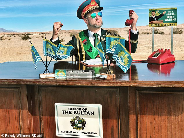 Since finishing his epic mission, Randy has even founded his own country. The Republic of Slowjamastan is an 11 acre micronation in Southern California with its own currency and a strict ban on Croc shoes