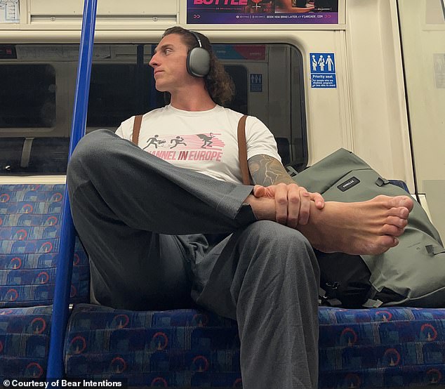 Bear Intentions, 34, a personal trainer, yoga teacher and massage therapist from the UK, made it his goal to walk around without any footwear on for an entire year