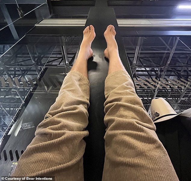 He began the project in October, and over the last nine months, he has gone completely shoe-less