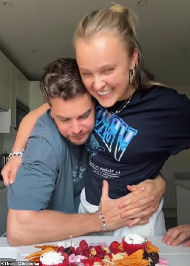 Earlier this week the couple sparked pregnancy rumors with a viral TikTok in which he was seen gently rubbing her tummy