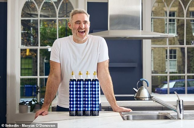 Decades later from his last TV appearance, Marcus now runs his own sparking water company named CO2 You (pictured recently)