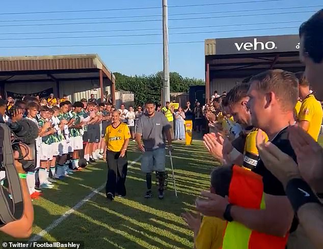 Chiedozie said the 'one goal' he had set himself was to be able to walk back in to Bashley