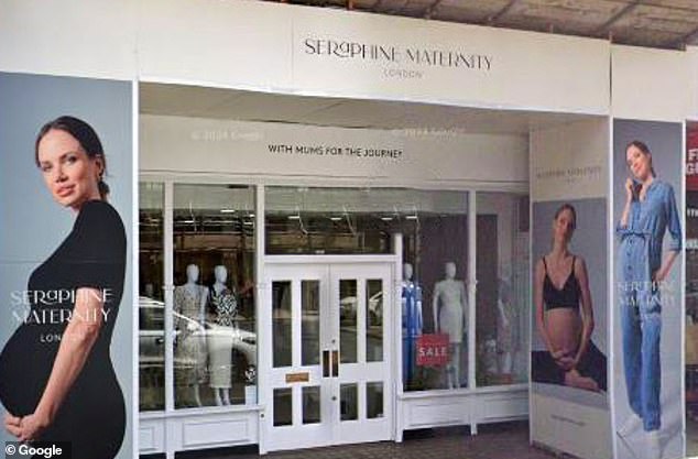 The Seraphine flagship shop in London's Kensington High Street. The brand gained global attention when Kate wore its pieces throughout her three pregnancies