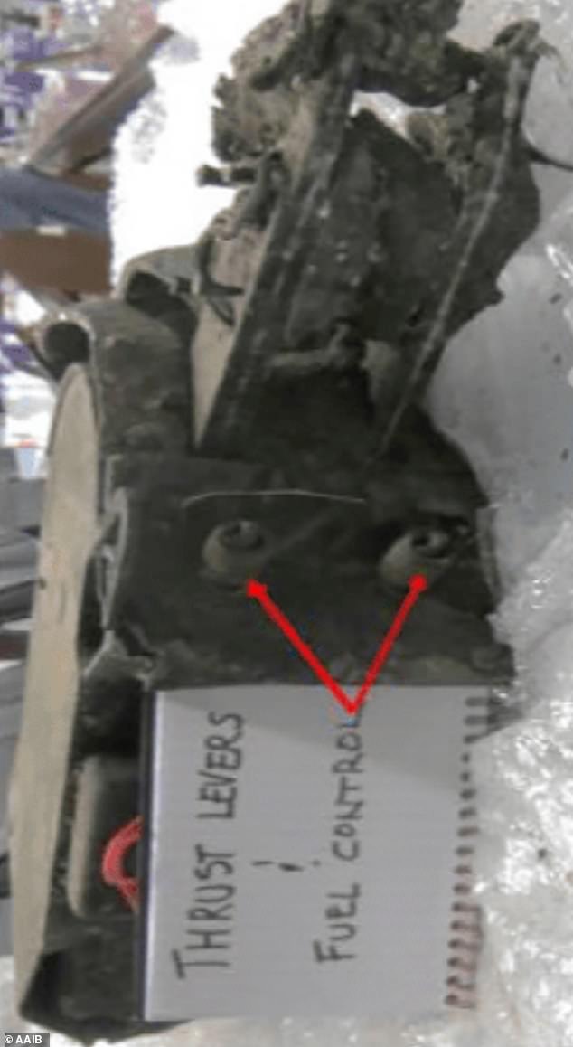 The burnt-out fuel control switches recovered by investigators from the cockpit were found in the 'run' position, according to the India's government's Aircraft Accident Investigation Bureau. Their report said there were indications that the engines had reignited before the low-altitide crash