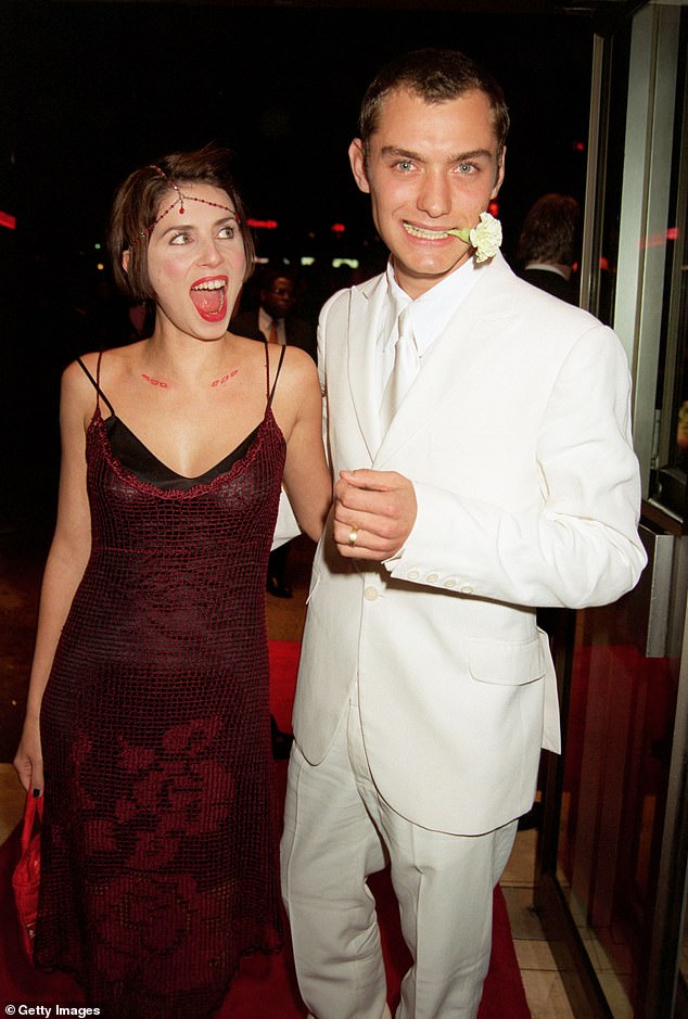Cutler's A-list pals included the Gallagher brothers, as well as then couple Jude Law and Sadie Frost (pictured here together in 1997)