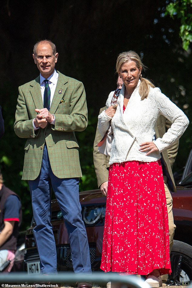Prince Edward, The Duke of Edinburgh and Sophie, The Duchess of Edinburgh, watch the International Carriage Driving at Royal Windsor Horse Show, Windsor Castle, on May 17, 2025