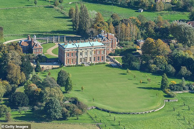 The new pool is thought to be costing £500,000 at the Blairs £4 million sprawling home at Wotton House (pictured), near Aylesbury, in Buckinghamshire