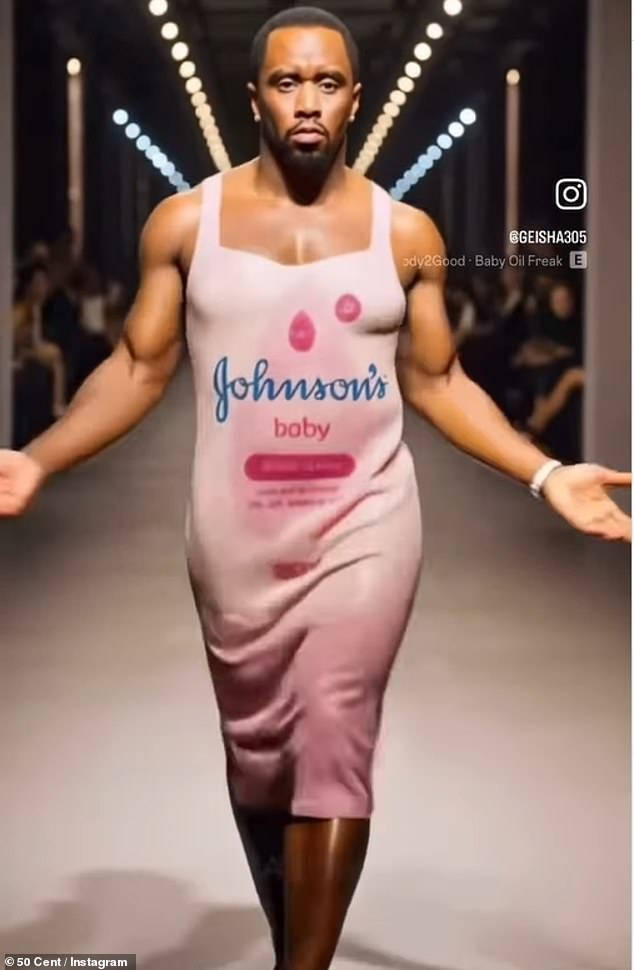 As the date crept nearer, 50 fired up his Instagram page this weekend to post a wild AI-generated video that took a sly dig at Diddy's stash of baby oil