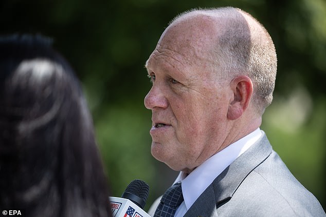 US border tsar Tom Homan said federal agents from Immigration And Customs Enforcement, better known as ‘ICE’, targeted the park because it is a hotbed of human-trafficking activity and a place migrants go when they’re trying to obtain fake Green Cards or social security numbers