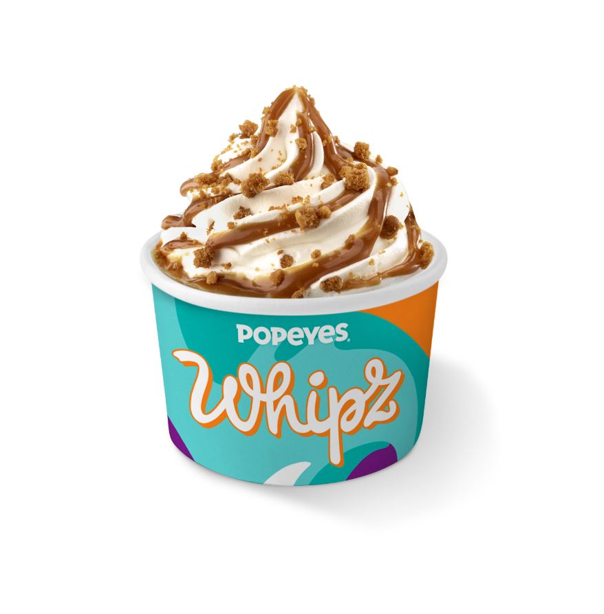 Popeyes Biscoff Whipz ice cream sundae.