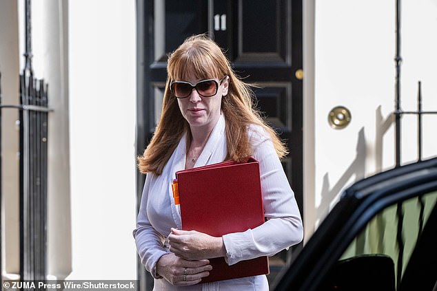 The number working for the Housing, Communities and Local Government Department, now under Deputy Premier Angela Rayner (pictured), rose from 3,120 in 2019 to 4,990 last September, a hike of 60 per cent
