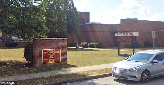 Pictured: Tyner High School, also sometimes called Tyner Academy. The reunion weekend was for the class of 1982 all the way through the class of 2024