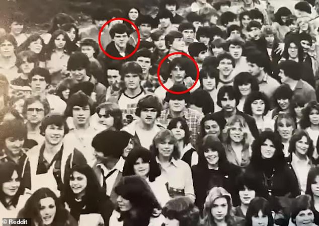 The right circle is American actor Billy Baldwin and the left circle is accused serial killer Rex Heuermann